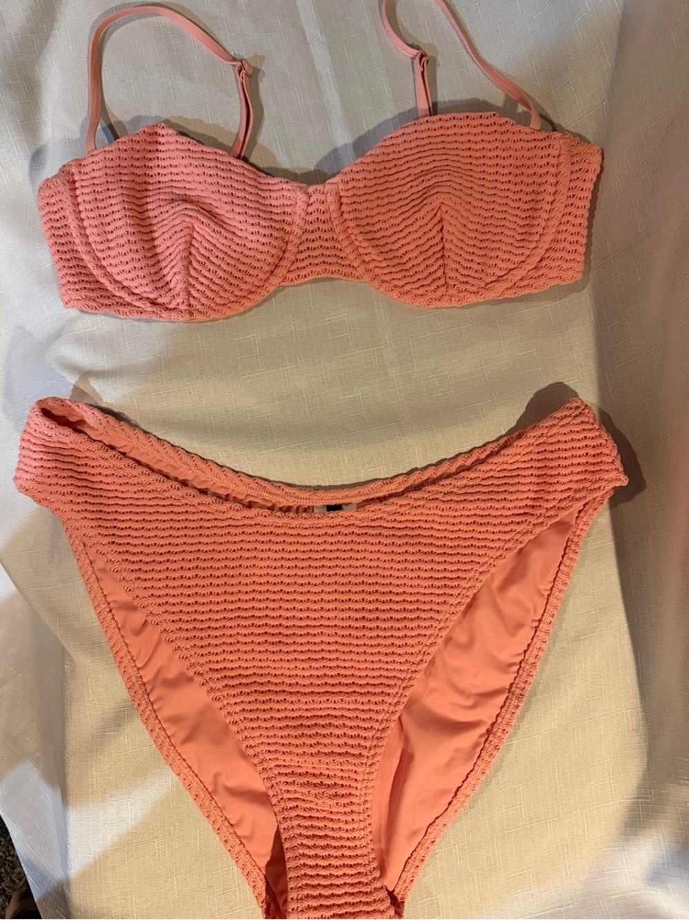J Crew Textured Bikini Set